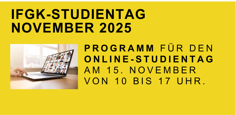 Programm für den Online-Studientag am 15. November