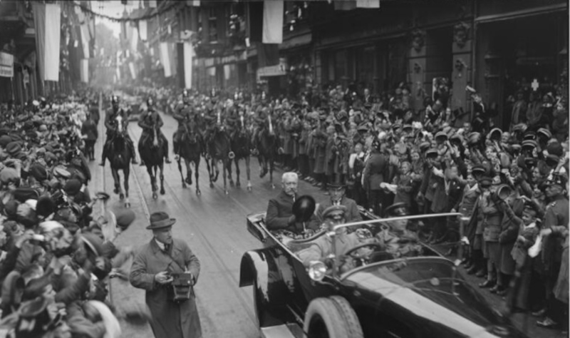Befreiungsfeier im Ruhrgebiet mit dem Reichspräsident im September 1925