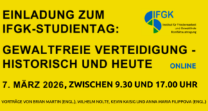 VERANSTALTUNGSHINWEIS AUF DEN IFGK-ONLINE-STUDIENTAG AM 7. MÄRZ 2026
