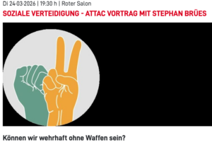 Vortragsveranstlatung am 24.03.2026 in Wuppertal, Börse, mit Stephan Brües