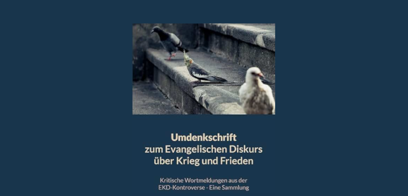 Titelbild der Umdenkschrift zur EKD-Friedensdenkschrift